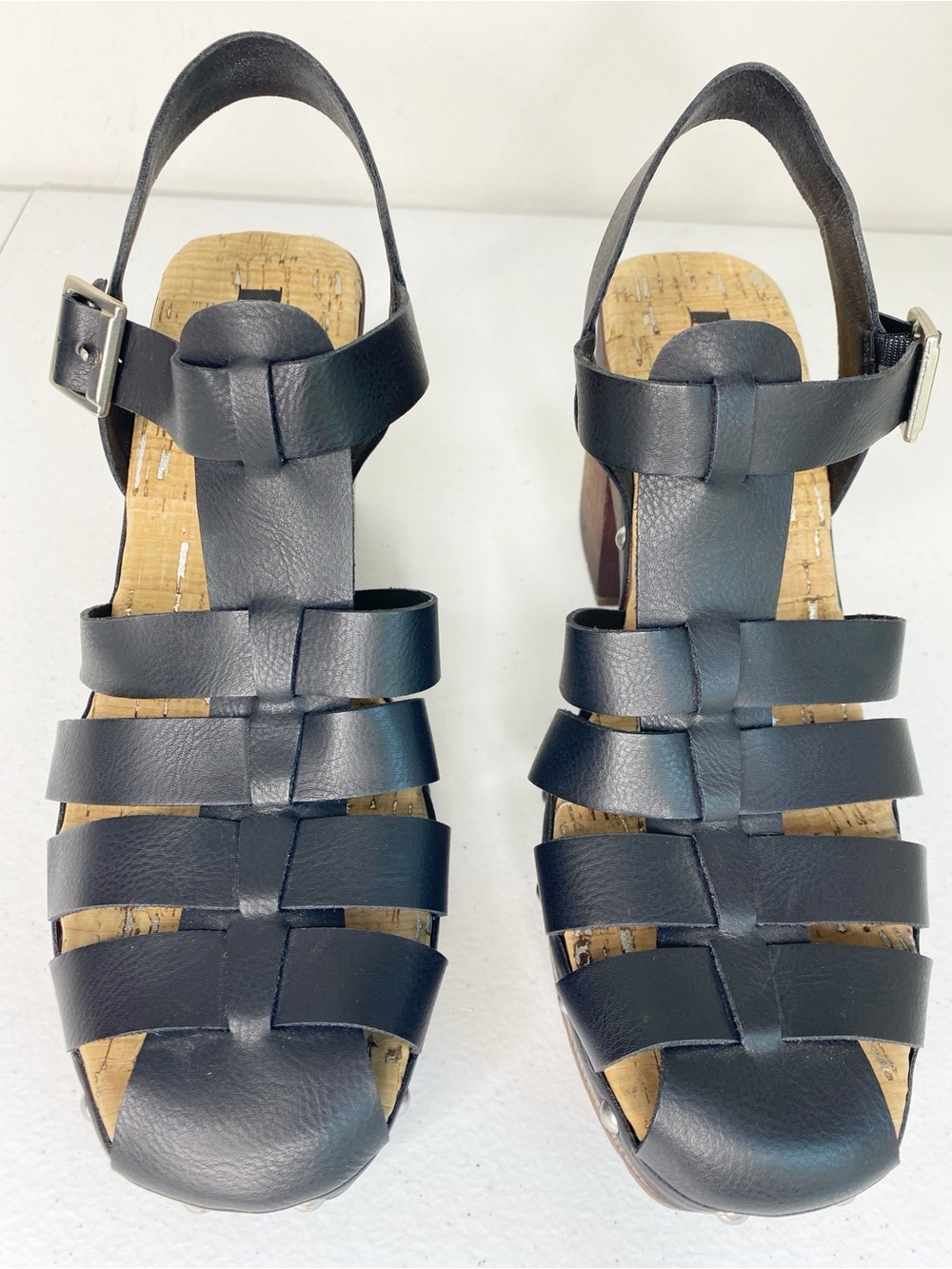 Korks Whitney Platform Fisherman Style Sandal in Black Size 9 Like new! - Picture 4 of 8